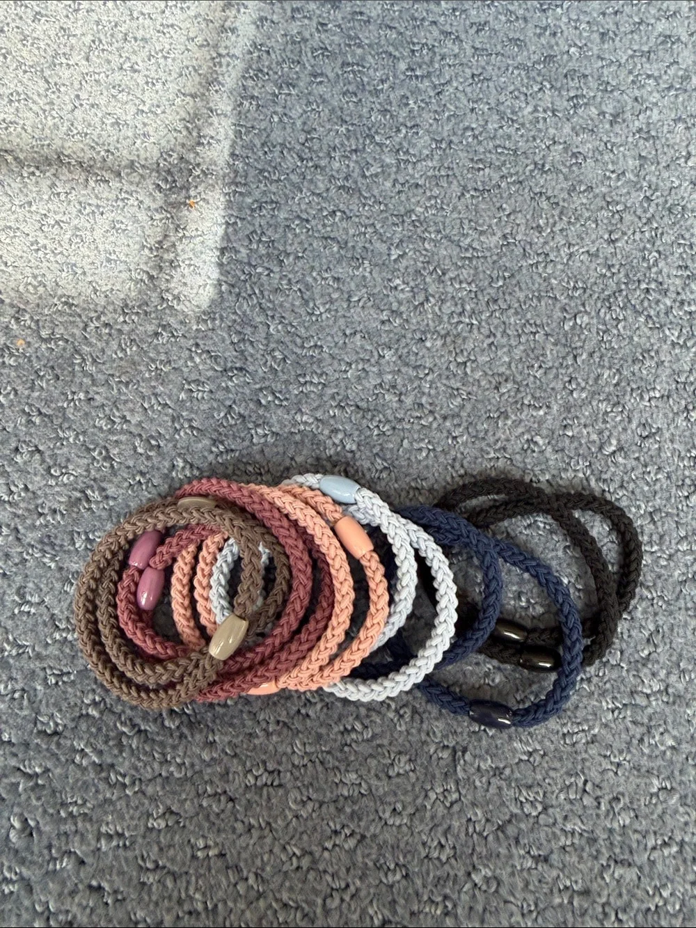 Neutral & Pastel Braided Hair Tie Set - Women Accessories